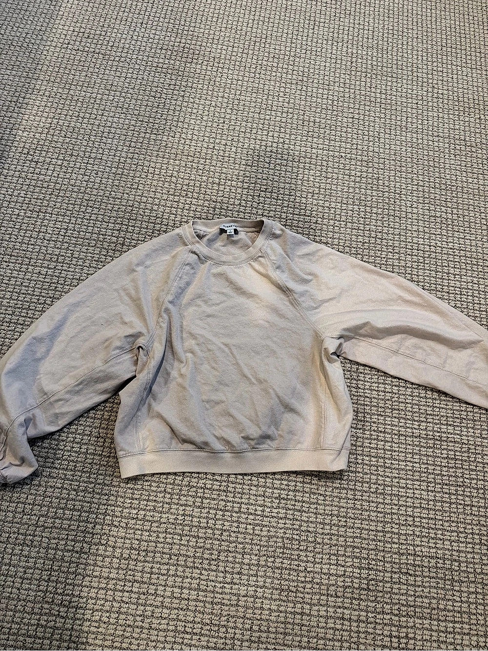 Evereve Shay Linen Travel Top Long Sleeve Beige Small